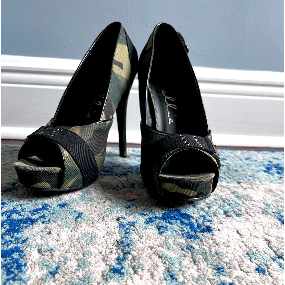 Camo high heels